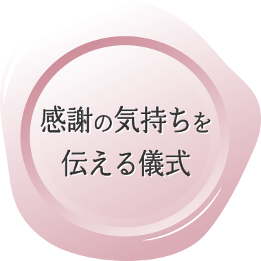 感謝の気持ちを伝える儀式